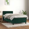 vidaXL Sommier &agrave; lattes de lit avec matelas Vert fonc&eacute; 100x200 cm