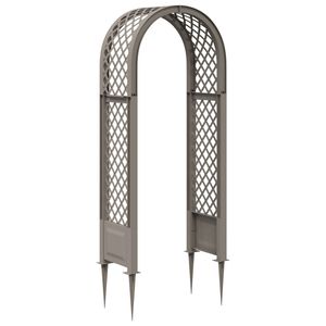 vidaXL Arche &agrave; roses avec pointes Gris 97 x 43 x 218 cm PP