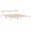 vidaXL Cadre de lit sans matelas blanc 200x200 cm bois massif de pin