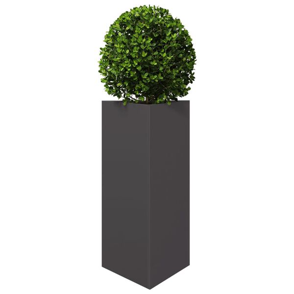 vidaXL Jardinières 2 pcs noir triangulaire 40x34,5x70 cm acier