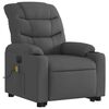 vidaXL Fauteuil inclinable de massage &eacute;lectrique Gris fonc&eacute; Tissu