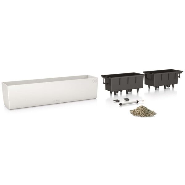 LECHUZA Jardinière Balconera Color 80 ALL-IN-ONE Blanc 15680