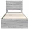vidaXL Cadre de lit Gris Sonoma 90 x 200 cm Bois Ing&eacute;nierie