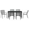 vidaXL Ensemble de salle &agrave; manger pour jardin 7 pcs Anthracite