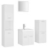 vidaXL Ensemble de meubles de salle de bain Blanc Agglom&eacute;r&eacute;