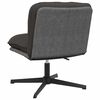 vidaXL Chaise pivotante de bureau gris fonc&eacute; boucl&eacute; comme laine tissu