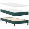 vidaXL Lit &agrave; ressorts avec matelas Vert fonc&eacute; 190 x 90 cm Polyester