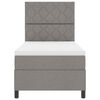 vidaXL Lit &agrave; ressorts avec matelas Taupe 90 x 190 cm tissu