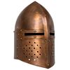 vidaXL Casque de chevalier m&eacute;di&eacute;val antique pour GN Cuivre Acier