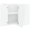 vidaXL Armoire murale d'angle de cuisine Porto blanc brillant