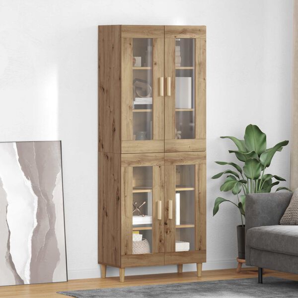 vidaXL Haut Armoire Ch&ecirc;ne artisanal 69,5 x 34 x 180 cm