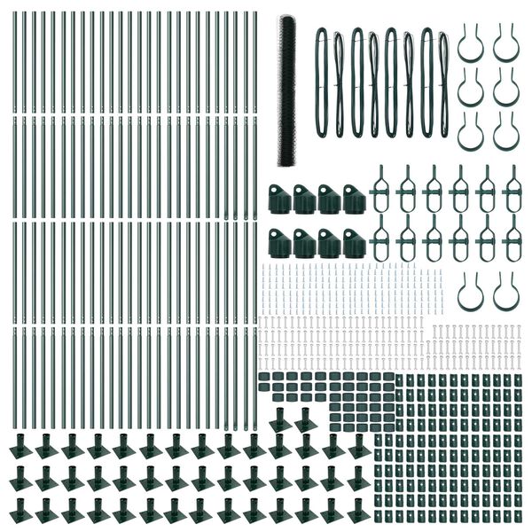 vidaXL Poteau de cl&ocirc;ture. Vert 100 x 1,6 m (maillage de 50 mm)