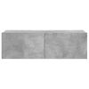 vidaXL Meuble TV Gris béton 100x30x30 cm Bois d’ingénierie