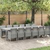 vidaXL Ensemble de salle &agrave; manger pour jardin 13 pcs Gris clair