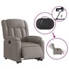 vidaXL Fauteuil inclinable électrique taupe tissu