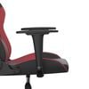 vidaXL Chaise de jeu Noir et rouge bordeaux Similicuir