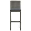 vidaXL Ensemble de bar de jardin 3 pcs gris bois massif acacia rotin