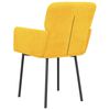 vidaXL Chaises à manger lot de 2 Jaune Velours