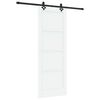 vidaXL Porte coulissante 78 x 211 cm Bois d'ing&eacute;nierie Blanc et noir