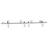 vidaXL Kit fixation porte coulissante 200 cm Acier inoxydable Argent&eacute;