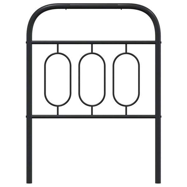 vidaXL T&ecirc;te de lit de remplacement m&eacute;tal noir 75 cm