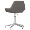 vidaXL Chaise pivotante de bureau Gris fonc&eacute; Tissu