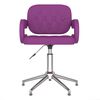 vidaXL Chaises pivotantes &agrave; manger lot de 4 violet similicuir