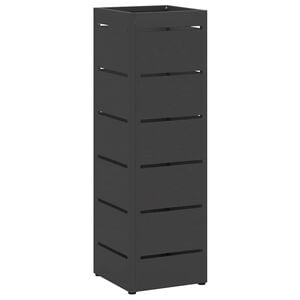 vidaXL Stand de Parapluie de Pluie Noir 15,5 x 15,5 x 49 cm Acier