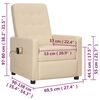 vidaXL Fauteuil électrique de massage Crème Tissu