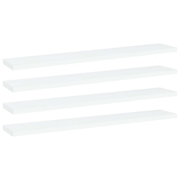 vidaXL Panneaux de biblioth&egrave;que 4 pcs blanc bois d&rsquo;ing&eacute;nierie