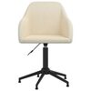 vidaXL Chaise pivotante de salle &agrave; manger Cr&egrave;me Velours