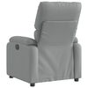 vidaXL Fauteuil inclinable &eacute;lectrique Gris clair Tissu