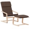 vidaXL Chaise de relaxation avec repose-pied Marron fonc&eacute; Tissu