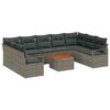 vidaXL Ensemble de canap&eacute; de jardin 10 pcs Gris polyrotin