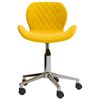 vidaXL Chaises &agrave; manger pivotantes lot de 2 jaune moutarde velours