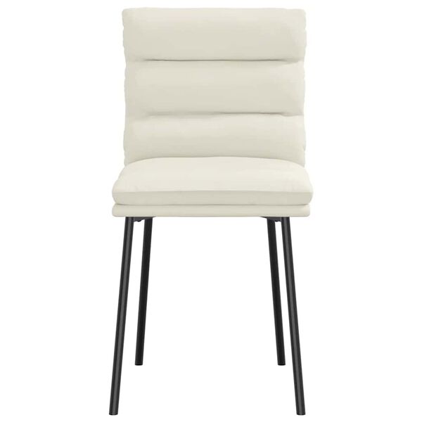 vidaXL Chaises à manger lot de 4 Crème Velours