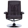 vidaXL Fauteuil de massage inclinable et repose-pied marron similicuir