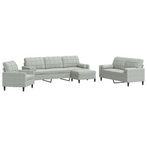 vidaXL Ensemble de canap&eacute;s 4 pcs et coussins et traversins velours