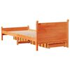 vidaXL Cadre de lit sans matelas cire marron 75x190 cm bois pin massif