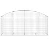 vidaXL Panier de gabions arqué 200x50x80/100 cm Fer galvanisé