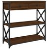 vidaXL Table console ch&ecirc;ne marron 75x28x75 cm bois d'ing&eacute;nierie