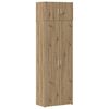 vidaXL Armoire de rangement 3 pc Ch&ecirc;ne artisanal 70 x 42,5 x 185 cm