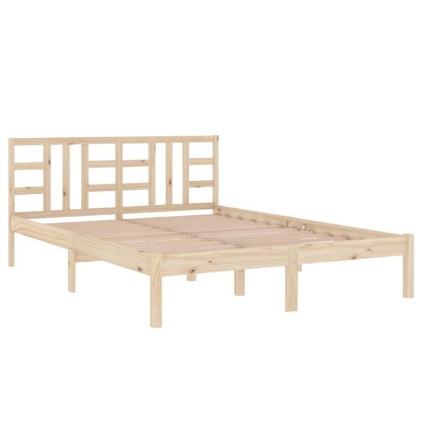 vidaXL Cadre de lit sans matelas 120x200 cm bois massif