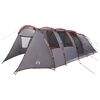 vidaXL Tente tunnel Gris et orange 675 x 392 x 210 cm