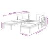 vidaXL Salon de jardin 3 pcs avec coussins blanc crème Bois d'acacia