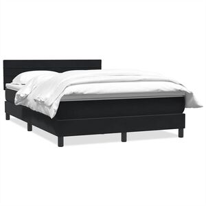 vidaXL Sommier &agrave; lattes de lit avec matelas noir 160x220 cm velours