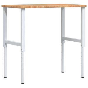 vidaXL &Eacute;tabli marron clair bois de ch&ecirc;ne massif rectangulaire