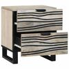 vidaXL Cabinet de chevet 2 pcs Blanc et Noir 40 x 33 x 46 cm