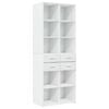 vidaXL Armoire de rangement blanc 70x42,5x225 cm bois d'ing&eacute;nierie