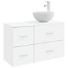 vidaXL Ensemble de mobilier de salle de bain 2 pcs Blanc